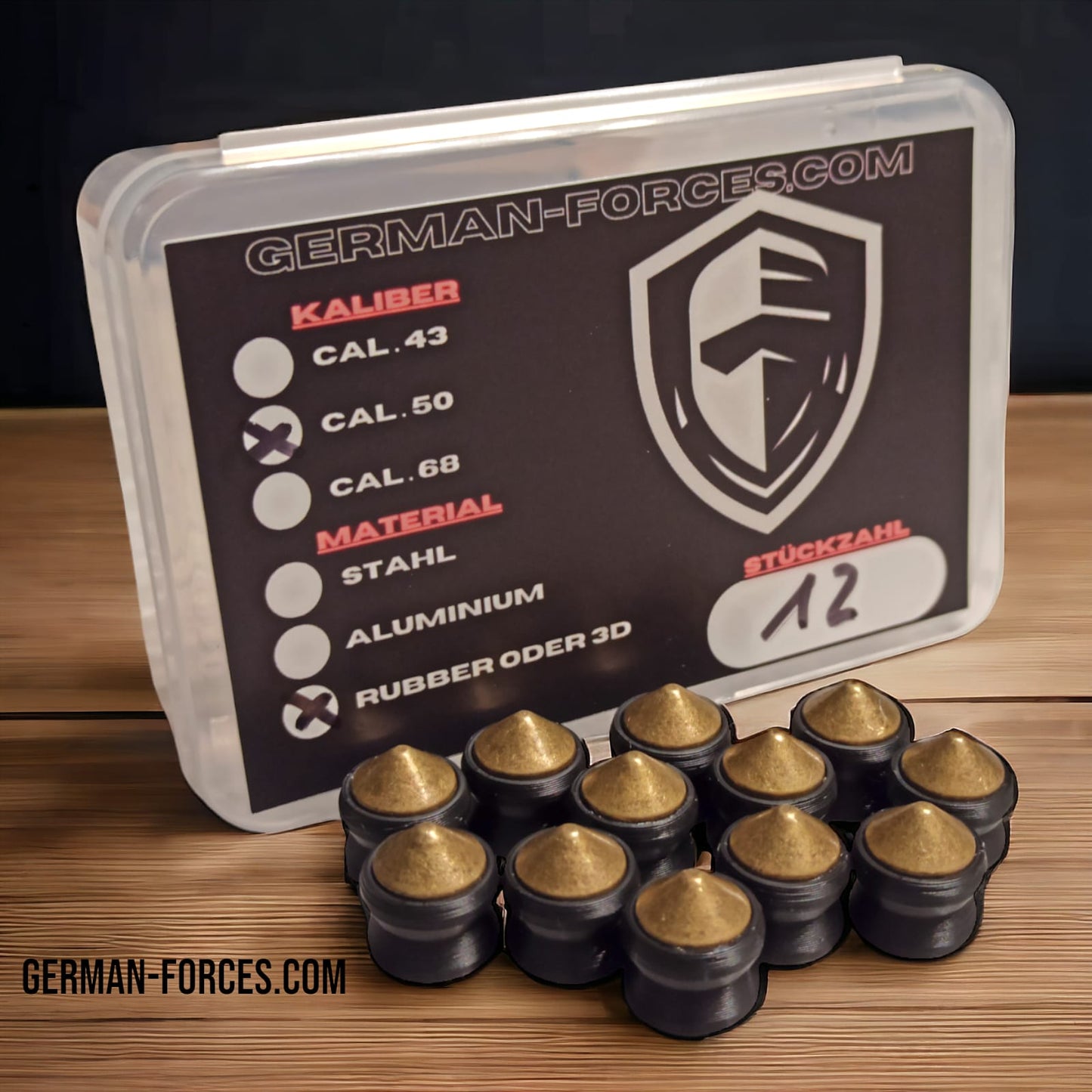 12x Diabolos HDR50 | TR50 | CaI 50 | passgenau | Messing+3D Druck
